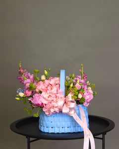"Pastel Bliss" Floral Basket Arrangement