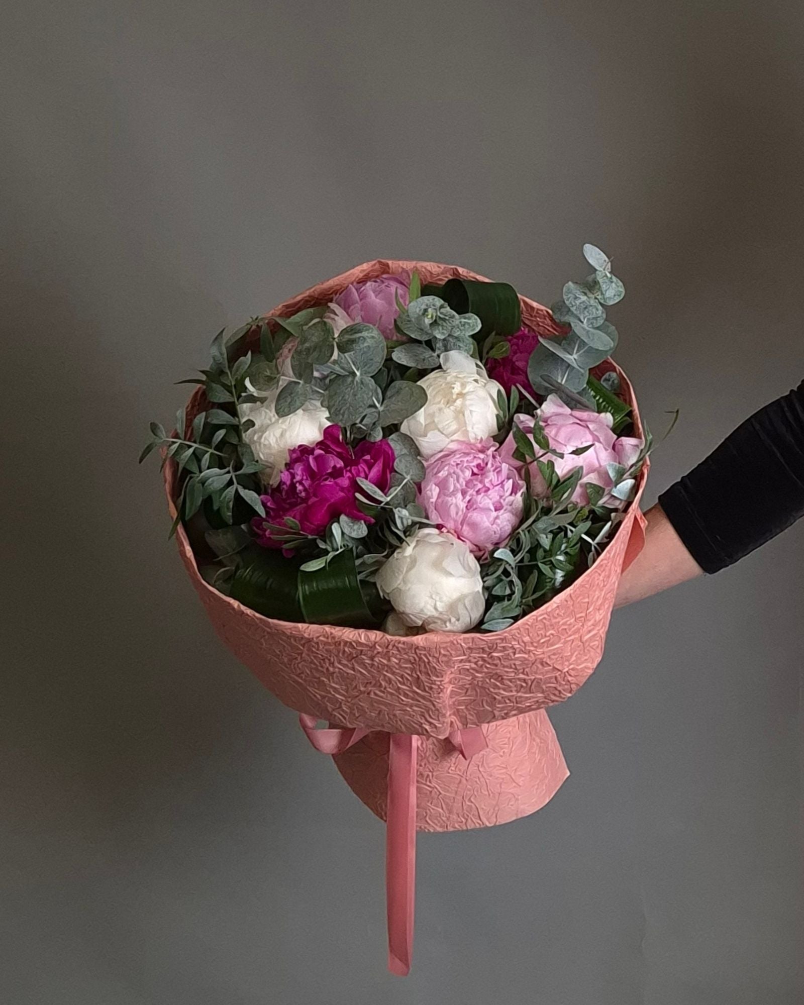 Buchet de Flori 9 Bujori Multicolori