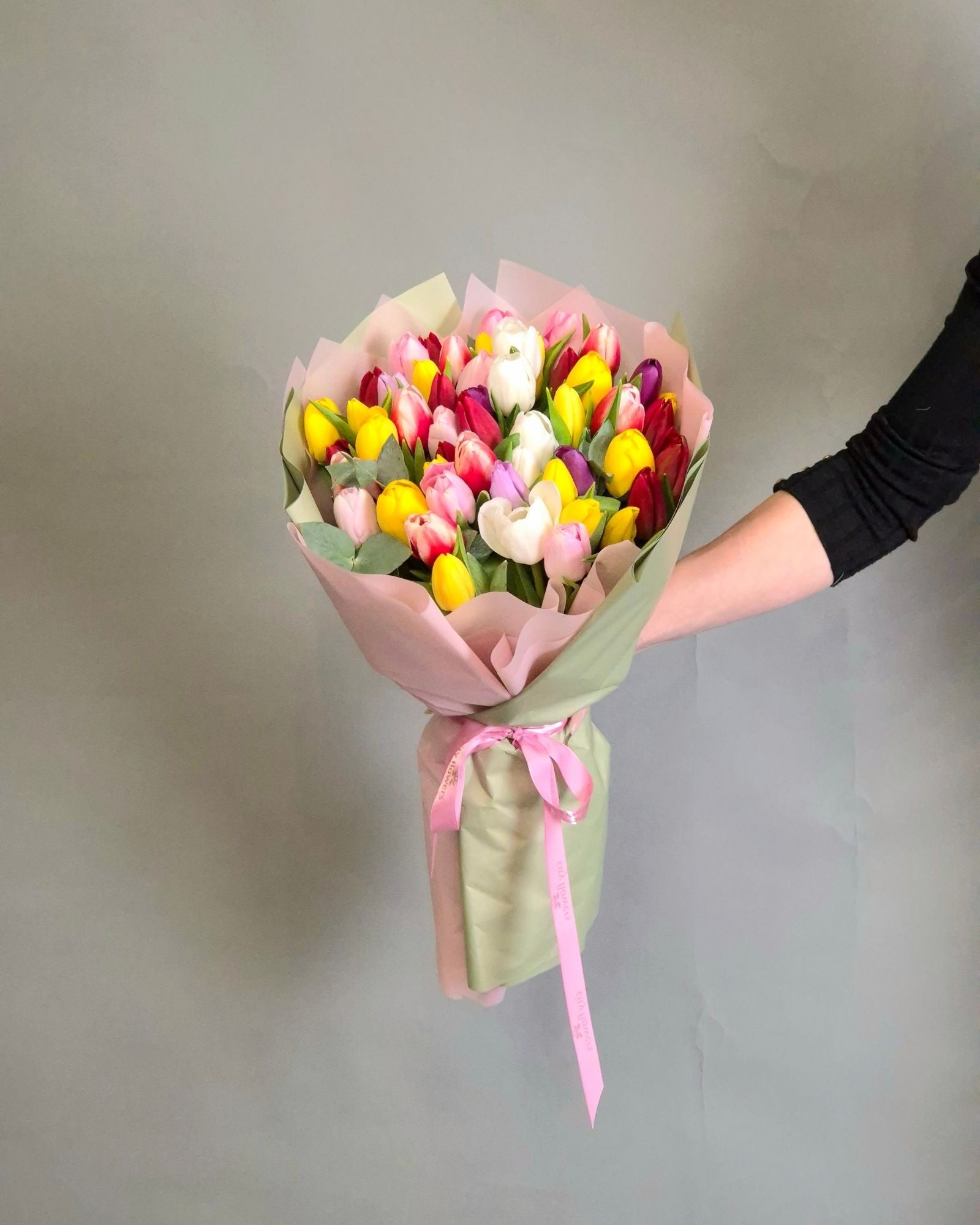 Buchet de flori 49 lalele multicolore