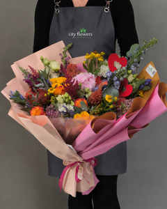 "Vibrant Joy" Flower Bouquet – Colorful Floral Mix
