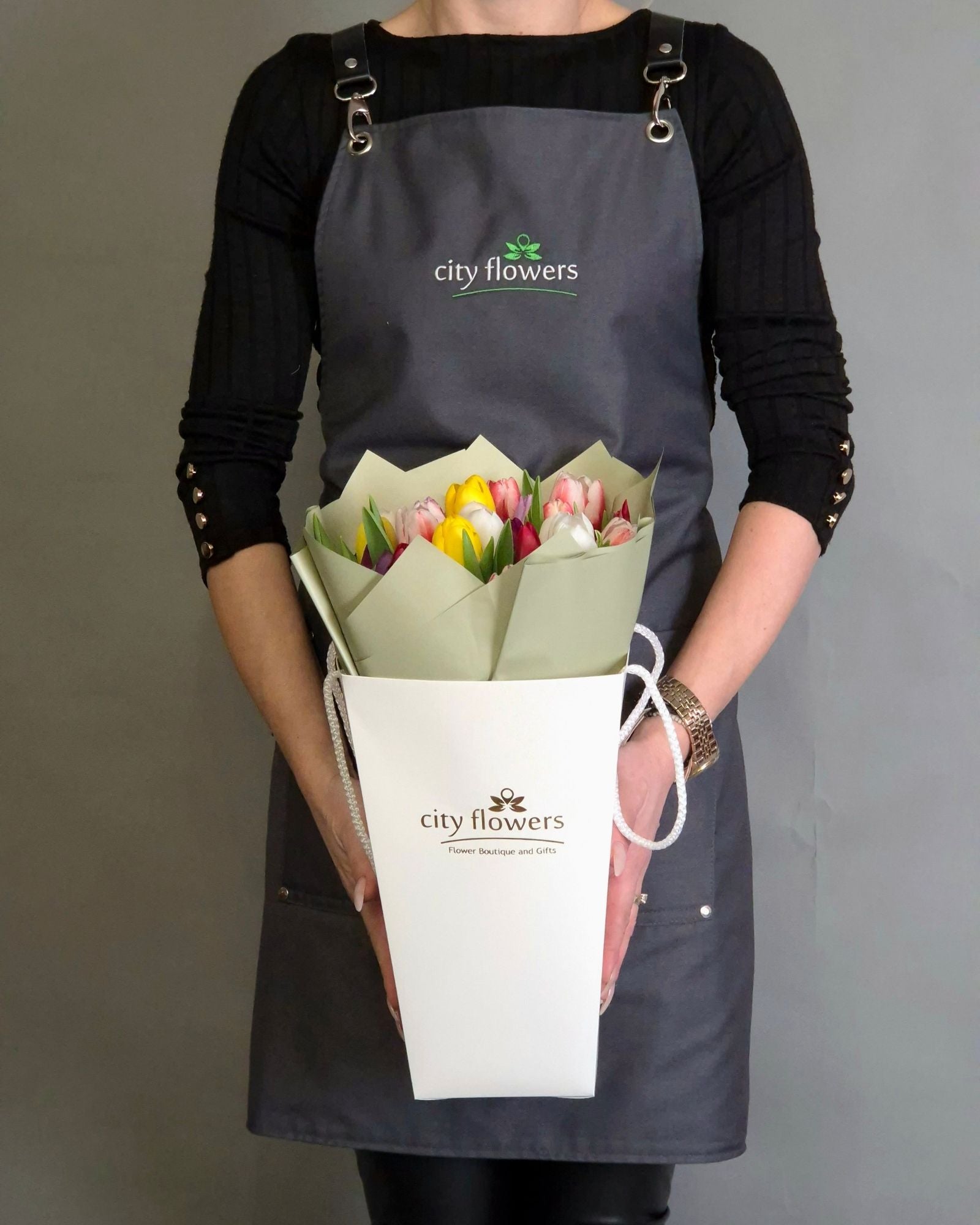 City Flowers Bag 25 lalele multicolore