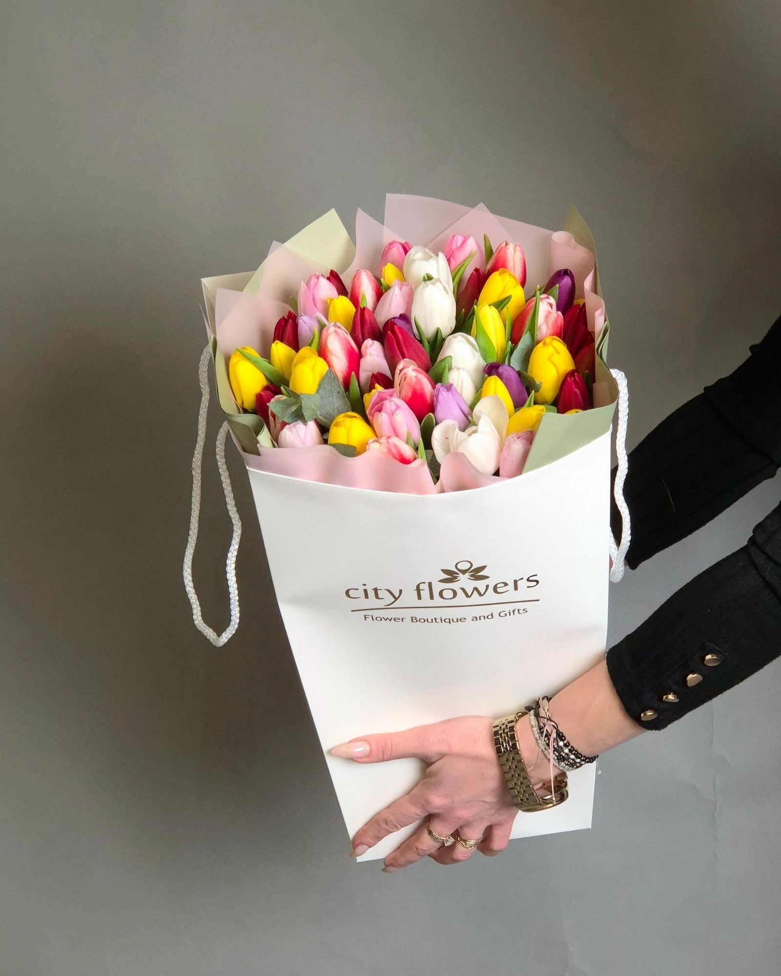 City Flowers Bag 49 lalele multicolore