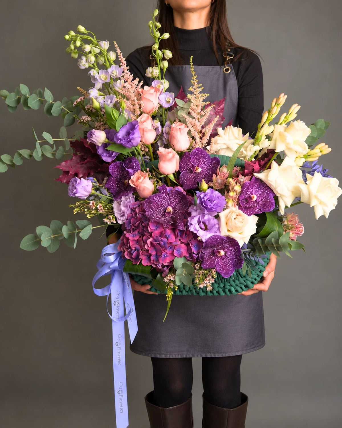 Cos cu Flori "Purple Elegance"
