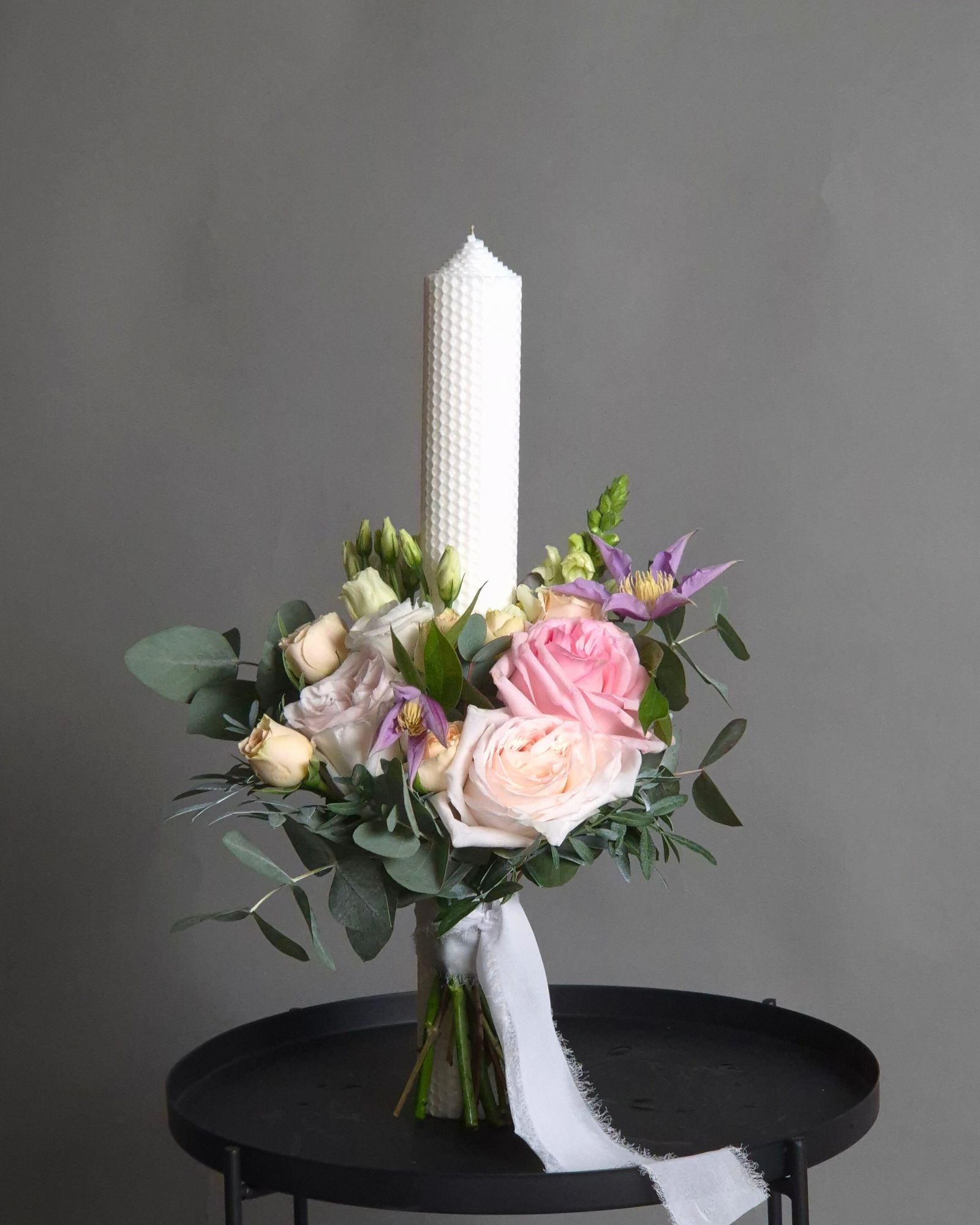 Lumanari Cununie din ceara naturala "Garden Romance"