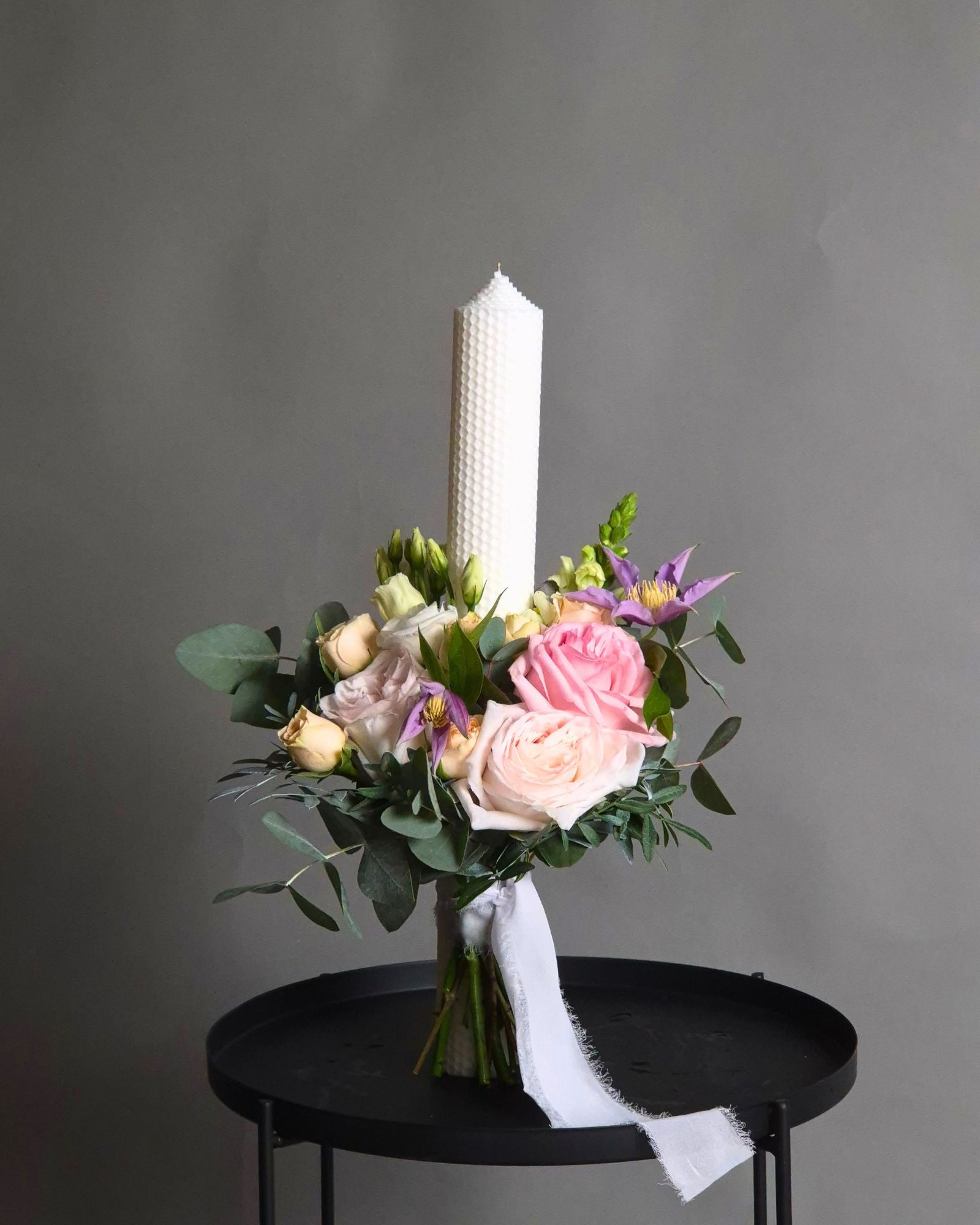 Lumanari Cununie din ceara naturala "Garden Romance"