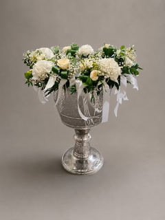 Aranjament Cristelnita "Pure Grace"– Hortensie si Gypsophila