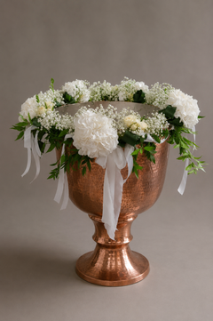 Christening Arrangement "Pure White" - Hydrangea and Baby's Breath
