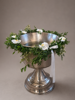 Baptismal Font Arrangement "White Orchid"