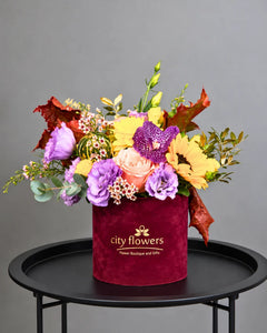 "Autumn Orchid" Floral Arrangement in a Box