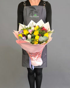 Bouquet of 25 Freesias and Tulips