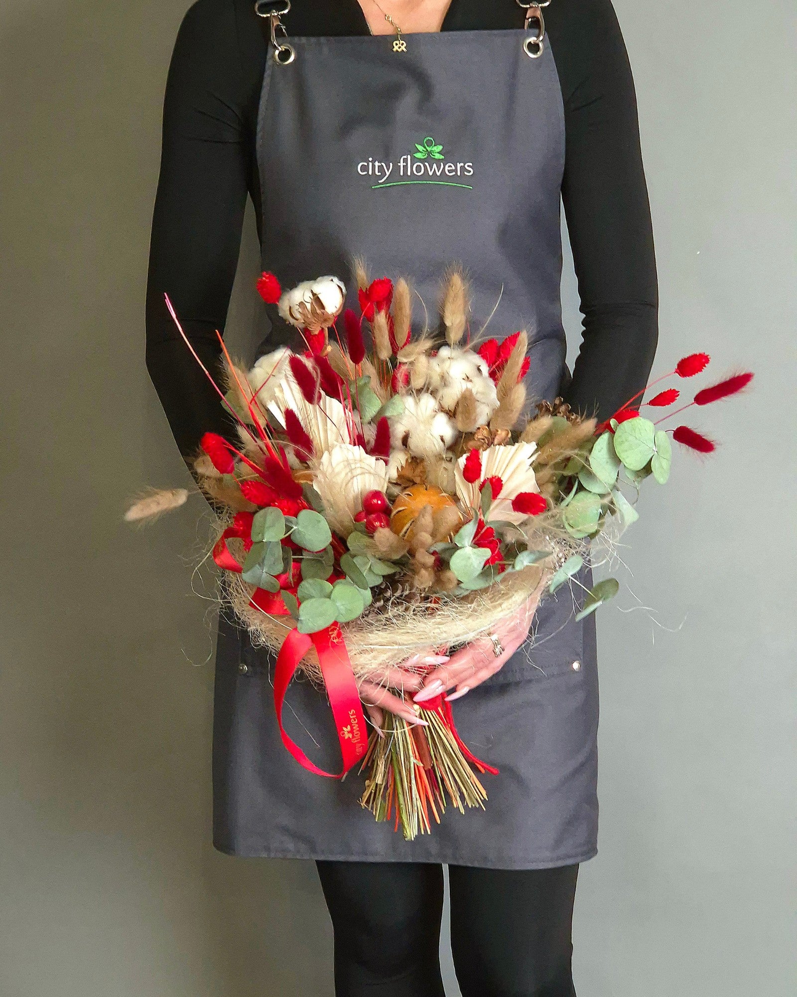 Buchet de Craciun cu Flori Uscate "Rustic Winter"