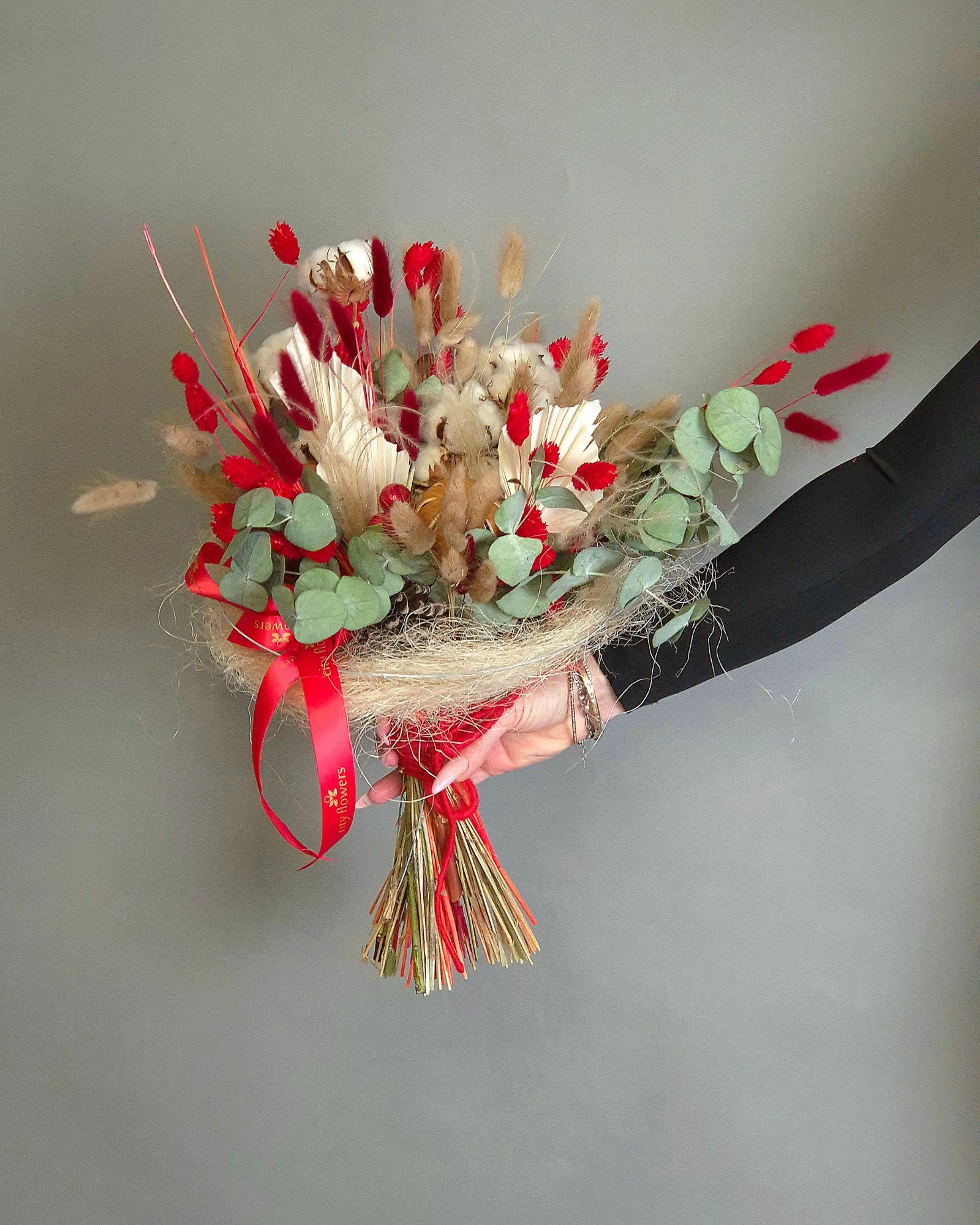 Buchet de Craciun cu Flori Uscate "Rustic Winter"