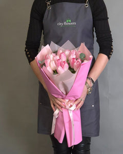 Buchet de flori 25 lalele roz