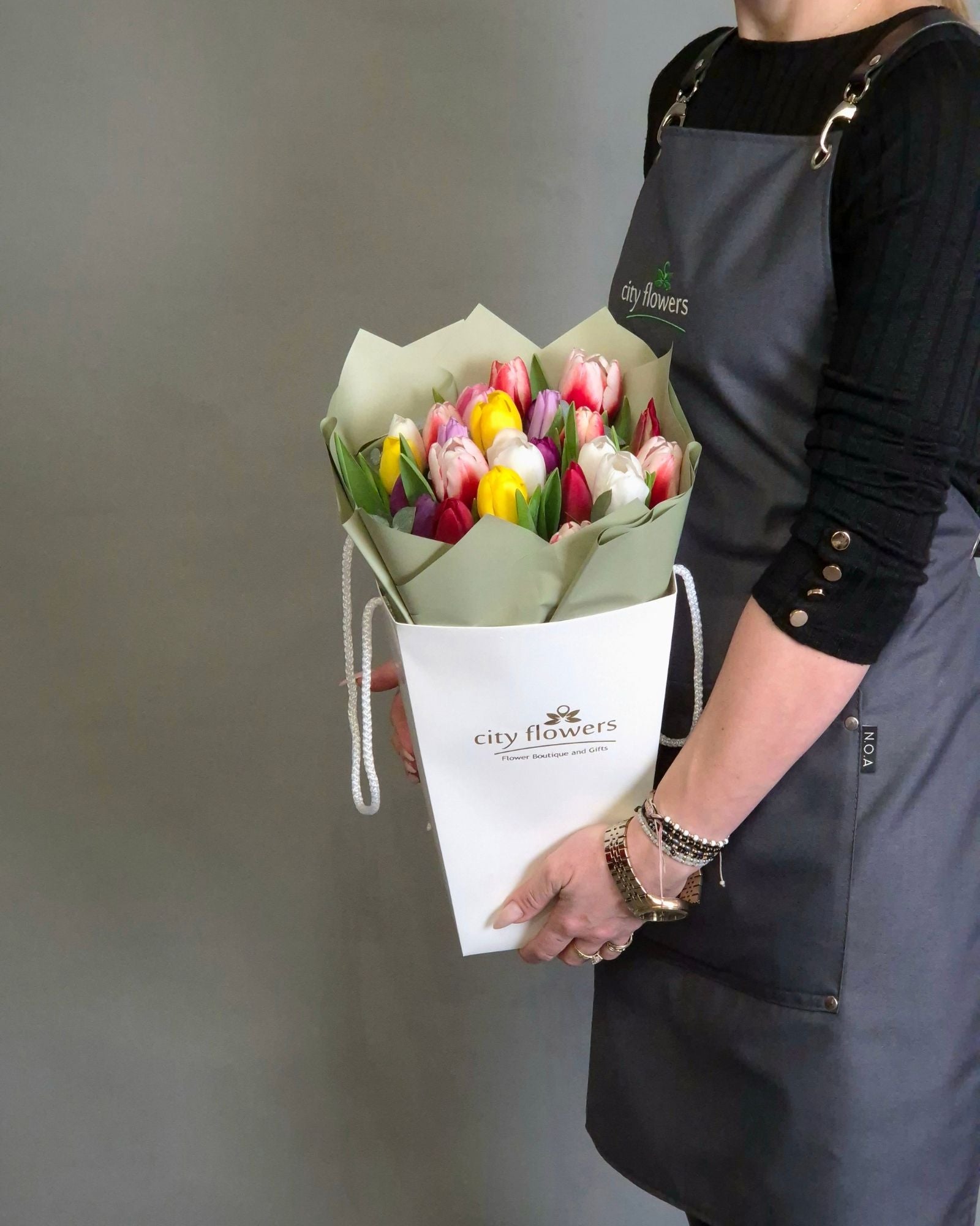 City Flowers Bag 25 lalele multicolore