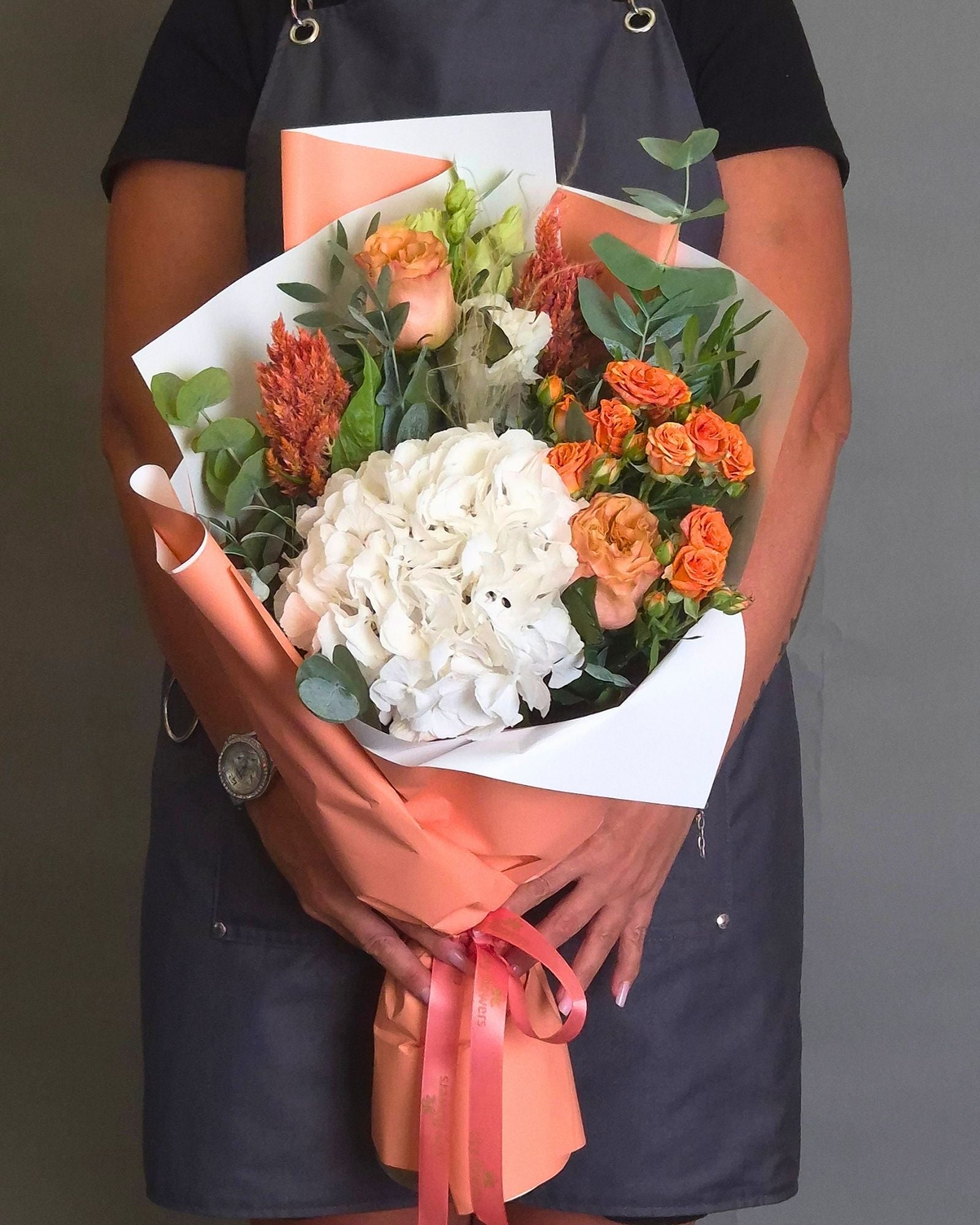 City Flowers Bag "Autumn Glow" - Hortensie si Minirosa