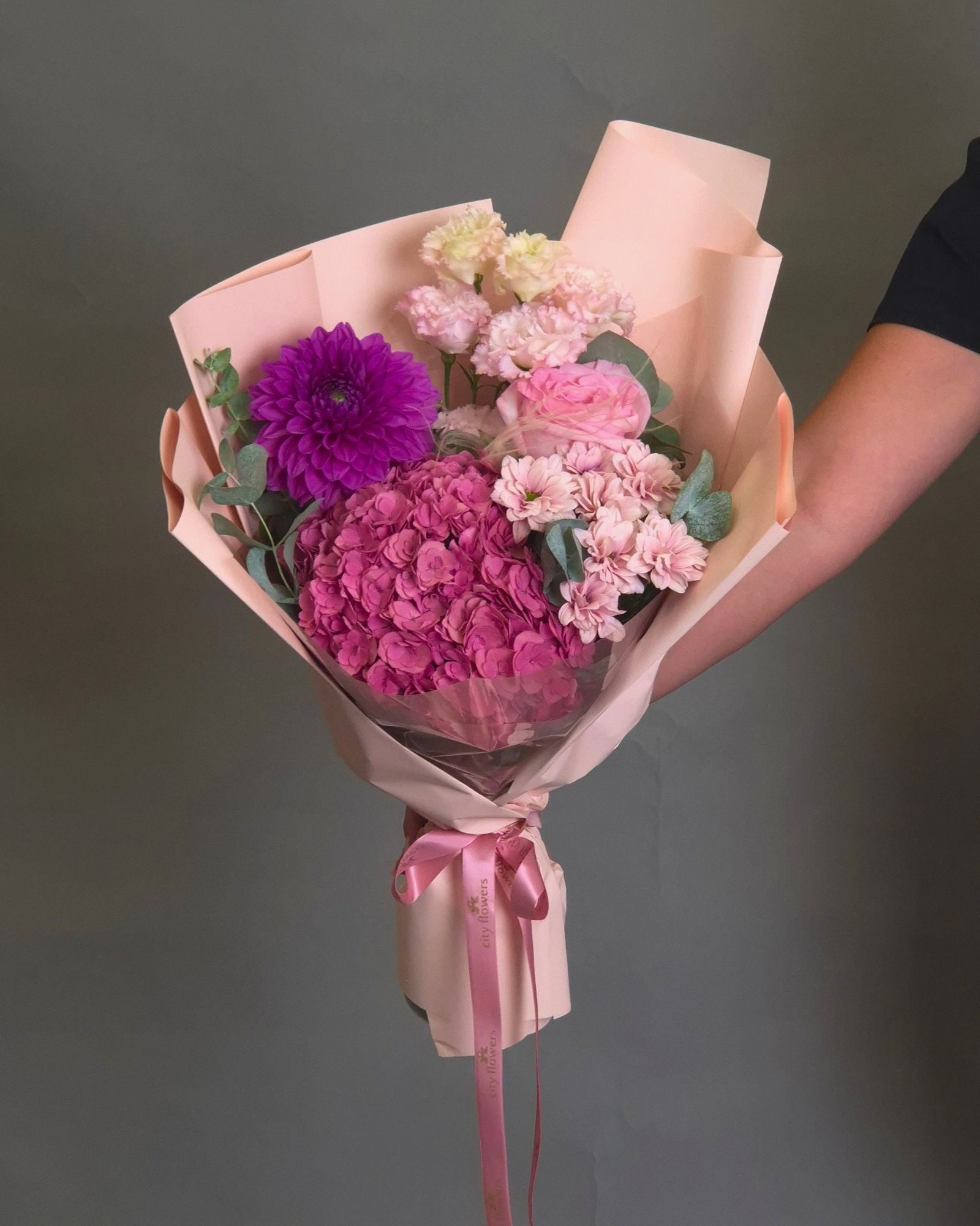 City Flowers Bag "Pink Gratitude" – Hortensie si Dalie