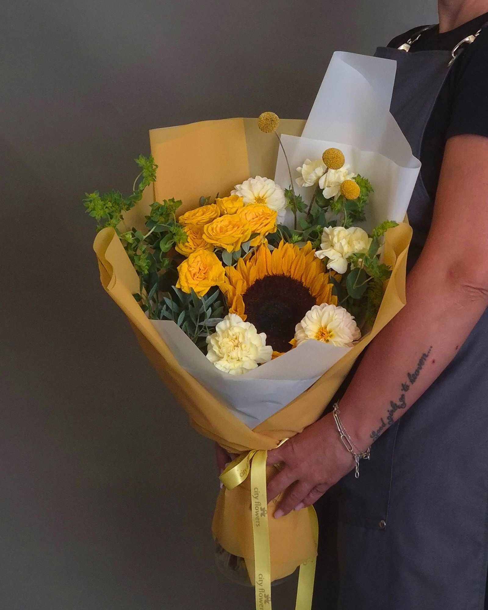 City Flowers Bag "Sunny Start" - Floarea Soarelui si Minirosa
