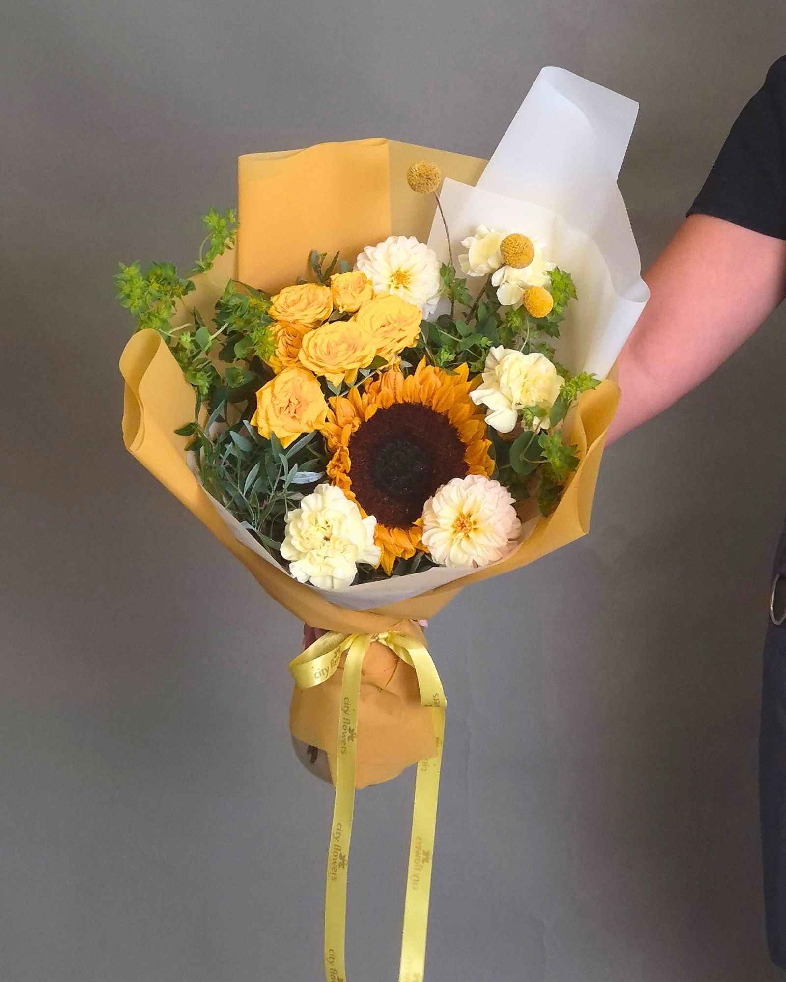 City Flowers Bag "Sunny Start" - Floarea Soarelui si Minirosa