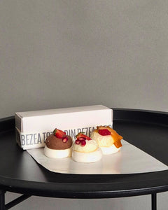Set 3 Mini Pavlova – Mini Bezele cu Crema si Fructe