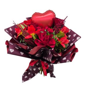 Buchet romantic cu balon